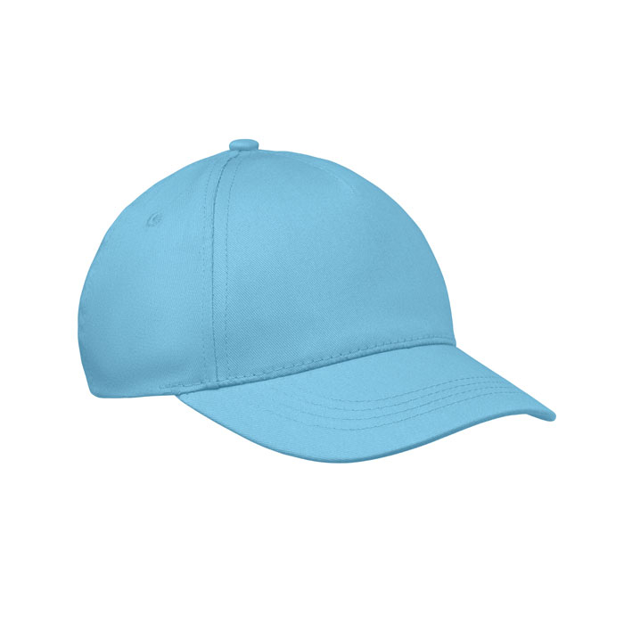 Casquette enfant 5 pans publicitaire en coton Buzz Kids bleu bébé